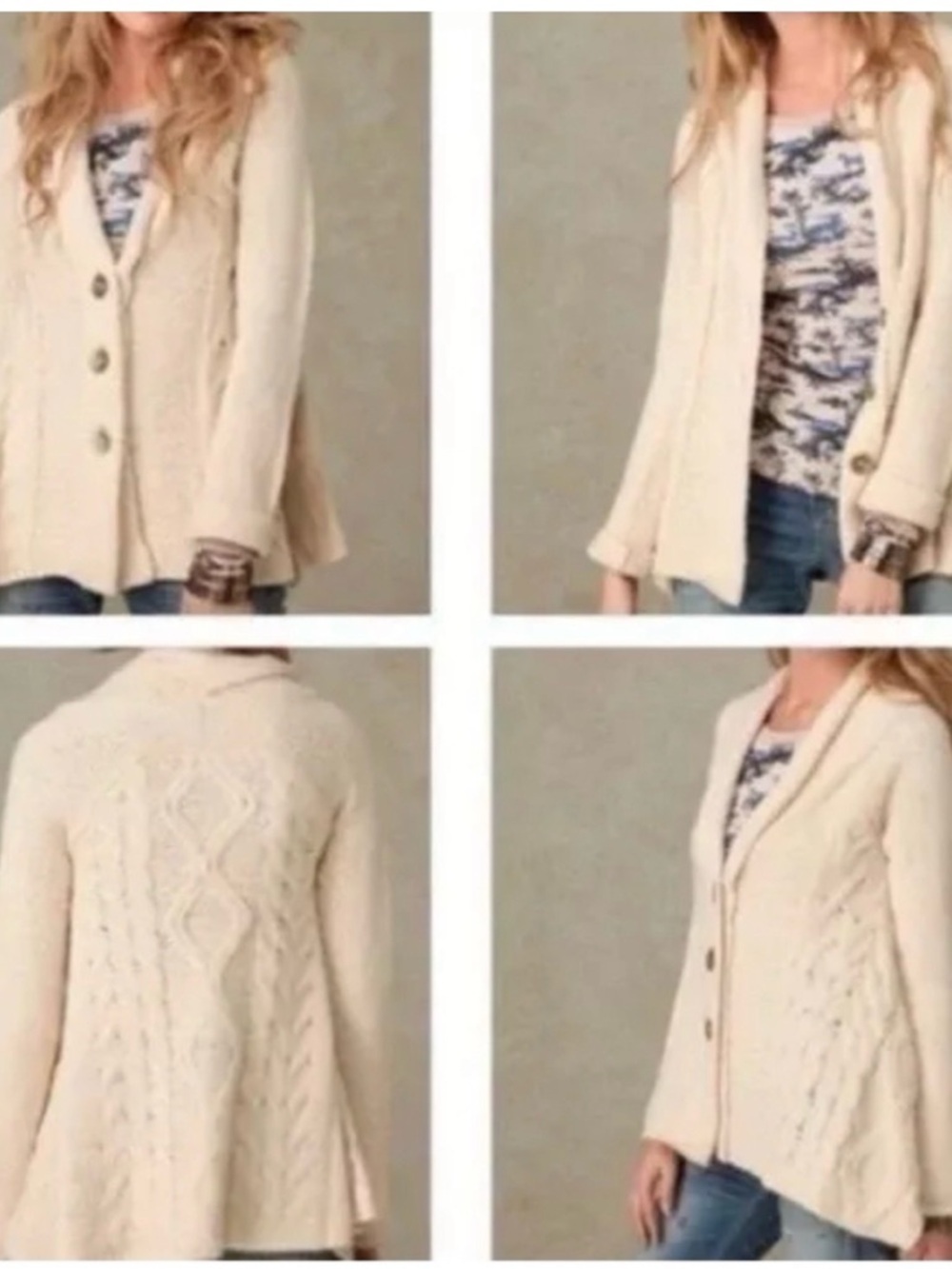 SOLD Free People Far Away Cable Knit Cardigan - Picture 3 of 9